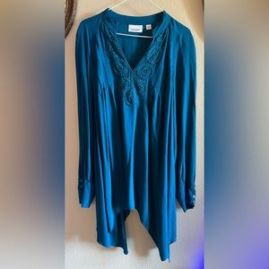 Avenue Sidetail Tunic in Teal Size 22/24